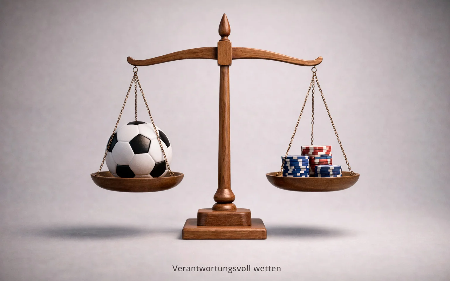 Symbolische Darstellung von Balance und verantwortungsvollem Umgang mit Sportwetten